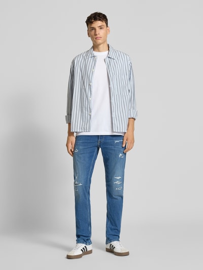 Replay Straight Fit Jeans mit Destroyed-Look Modell 'GROVER' Jeansblau 1