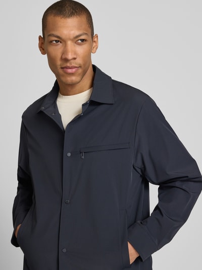 Armani Exchange Blouson mit Kentkragen und Brusttasche Dunkelblau 3