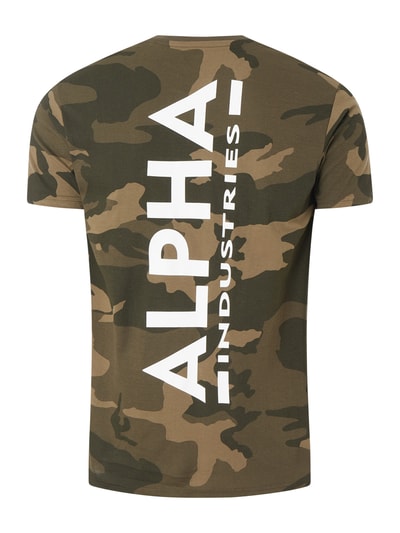 Alpha Industries T-Shirt mit Camouflage-Muster  Oliv 3