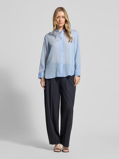 Stefanel relaxed fit overhemdblouse van lyocellmix Lichtblauw - 1