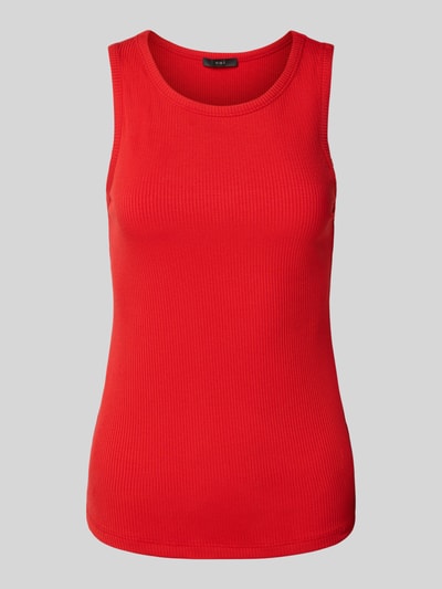 Oui Tanktop met fijnrib Rood - 2