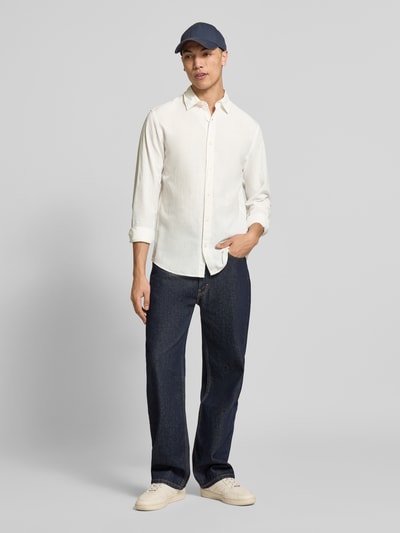 JACK & JONES Regular Fit Freizeithemd mit Kentkragen Modell 'BREEZE' Weiss 1