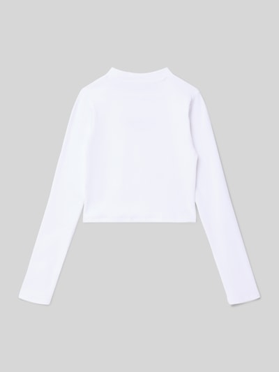 Guess Longsleeve mit Label-Stitching Weiss 3