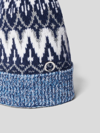 Rabanne Beanie mit grafischem Muster Bleu 3