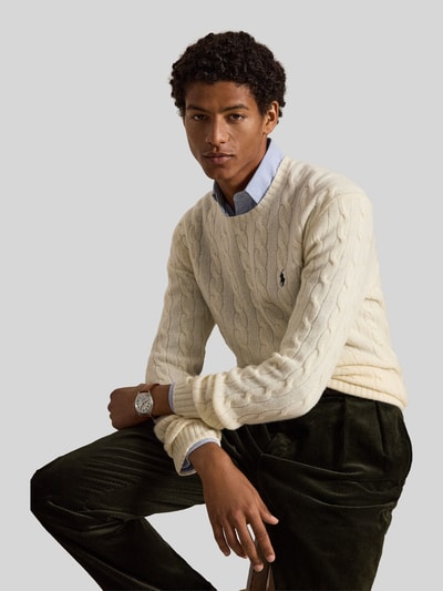 Polo Ralph Lauren Regular Fit Pullover aus Woll-Kaschmir-Mix Ecru 6