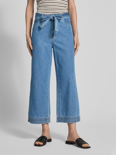 Vero Moda Kuloty jeansowe z szeroką nogawką z czystej bawełny model ‘KATHY’ Jeansowy niebieski 4