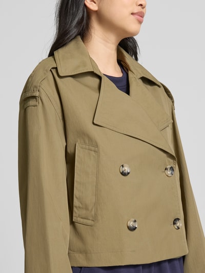 Mango Trenchcoat mit Leistentaschen Modell 'LIPA' Khaki 3