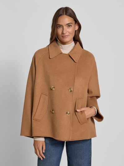 Smith and Soul Regular Fit Wolljacke mit doppelreihiger Knopfleiste Beige 4