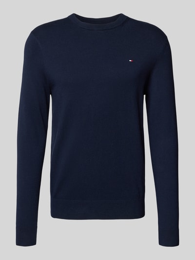 Tommy Hilfiger Regular Fit Strickpullover aus Baumwoll-Kaschmir-Mix Marine 2