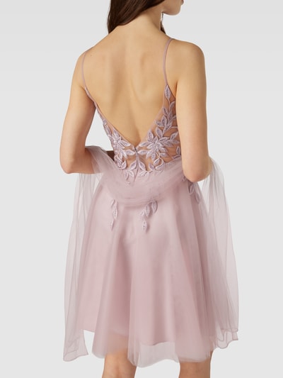 Luxuar Cocktailkleid mit Herz-Ausschnitt Mauve 3