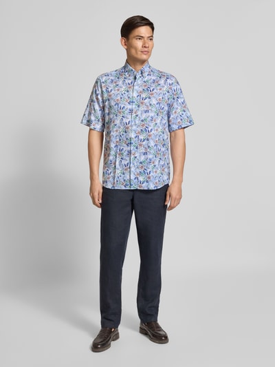 ETERNA Comfort Fit Business-Hemd mit Button-Down-Kragen Bleu 1