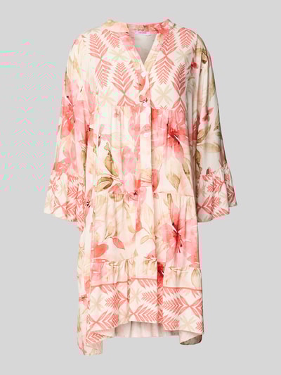 ZABAIONE Minikleid aus Viskose im Stufen-Loook Apricot 2