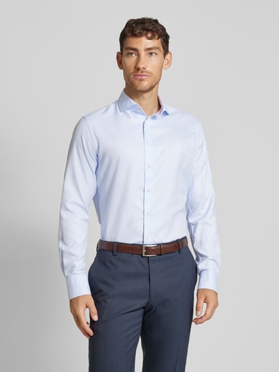 Profuomo Slim Fit Business-Hemd mit Haifischkragen Bleu 4