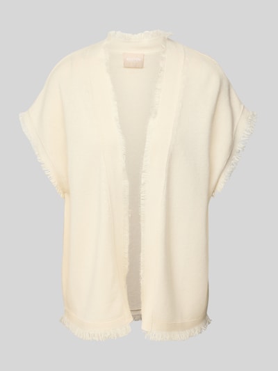 Kujten Cardigan mit Ausfransugen Modell 'NESSA' Ecru 2