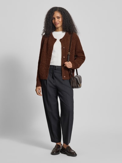 Fynch-Hatton Strickjacke mit Knopfleiste Dunkelbraun 1