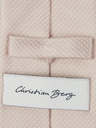 Christian Berg Men Seidenkrawatte mit Polka Dots Altrosa 2