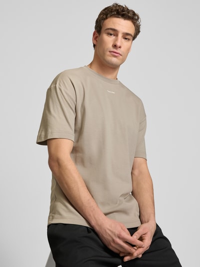 CK Calvin Klein Oversized T-Shirt mit Label-Print Khaki 3