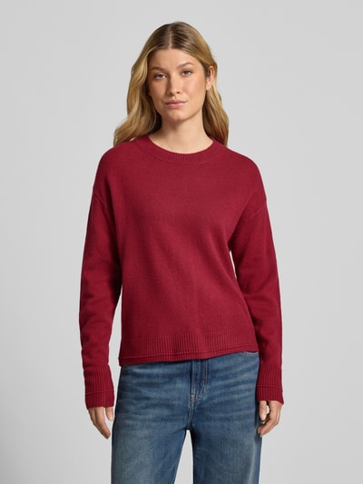 Christian Berg Woman Strickpullover mit überschnittenen Schultern Dunkelrot 4