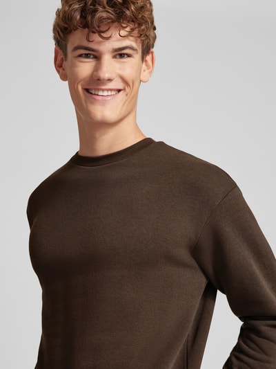 Jack & Jones Sweatshirt mit Rundhalsausschnitt Modell 'BRADLEY' Dunkelbraun 3