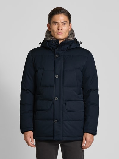 Strellson Regular fit gewatteerd jack met capuchon, model 'PIAZZA' Donkerblauw - 4