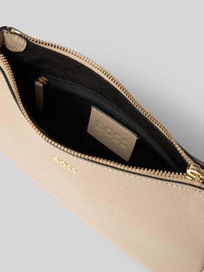 BOSS Handtasche mit Label-Applikation Modell 'Alyce' Sand 5