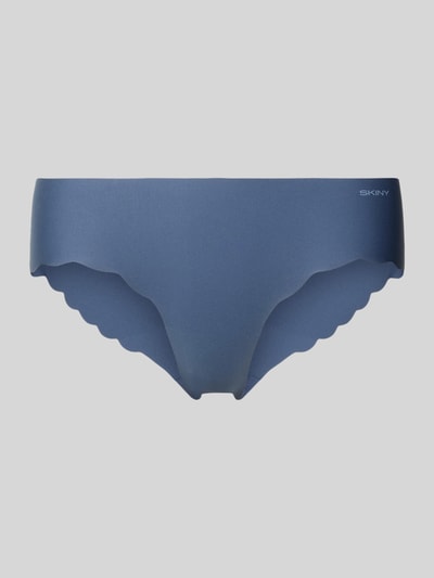 Skiny Broek met labelprint Rookblauw - 1