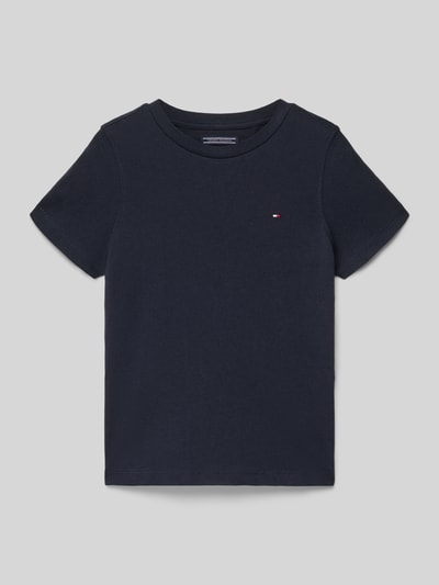 Tommy Hilfiger Kids T-shirt z bawełny organicznej z detalami z logo  Granatowy 1