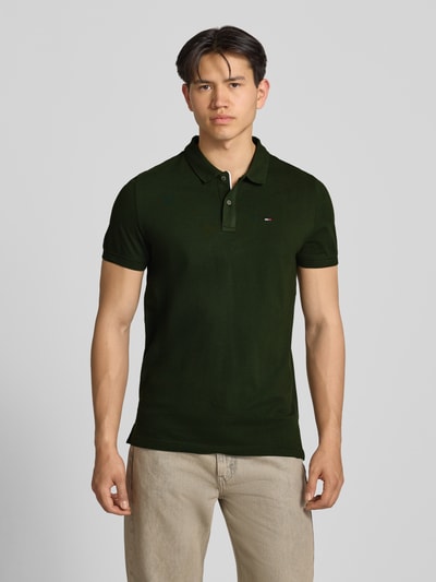 Tommy Jeans Regular Fit Poloshirt Modell 'TJM SLIM PLACKET POLO EXT' Gruen 4