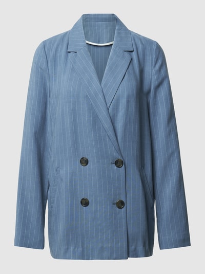 Jake*s Casual Blazer mit Nadelstreifen und doppelreihiger Knopfleiste Blau 2