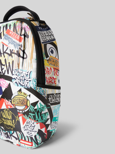 Sprayground Rucksack mit Motiv-Print Modell 'SHARKS IN PARIS THE RIZZ' Weiss 3