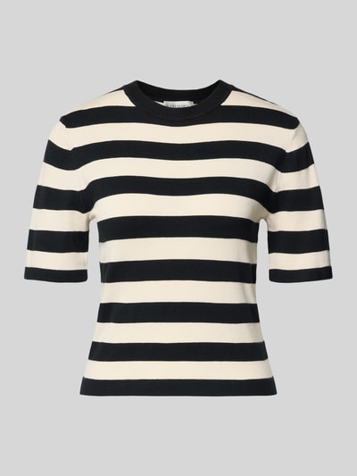 GUIDO MARIA KRETSCHMER WOMAN Gebreid shirt van viscosemix met ronde hals Zwart - 2