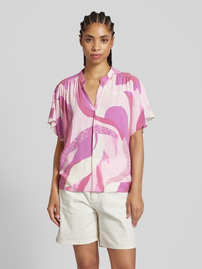 QS Blouseshirt met all-over motief Felroze - 4