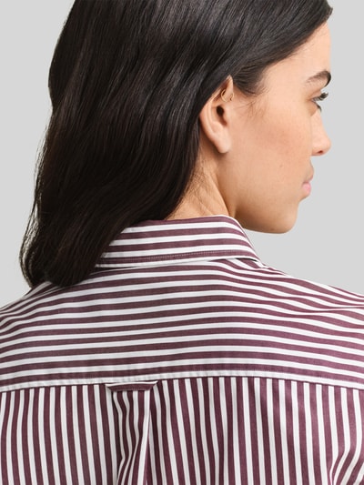 GANT Regular Fit Hemdbluse mit Logo-Stitching Bordeaux 3