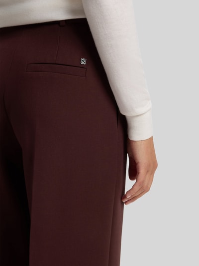 HUGO Stoffen broek met persplooien Bordeaux - 3