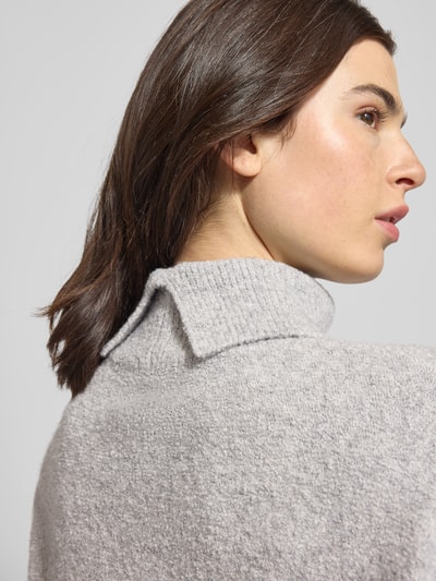 Someday Oversized pullover in gebreide look, model 'Tiola' Middengrijs gemêleerd - 3