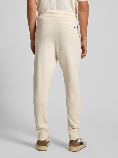BOSS Regular Fit Sweatpants aus Baumwoll-Schurwoll-Mix Modell 'IDRICO' Offwhite 5