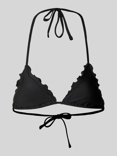 HUGO Bikini-Oberteil mit Neckholder Modell 'RUFFLE' Black 1