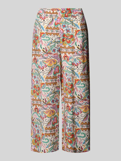 Produktfoto, Relaxed Fit Culotte aus Viskose-Mix von Christian Berg Woman, nadruk z motywem na całej powierzchni, elastyczny pas, szerokość w rozmiarze 36: 40 cm, długość wewnętrzna nogawki: 60 cm