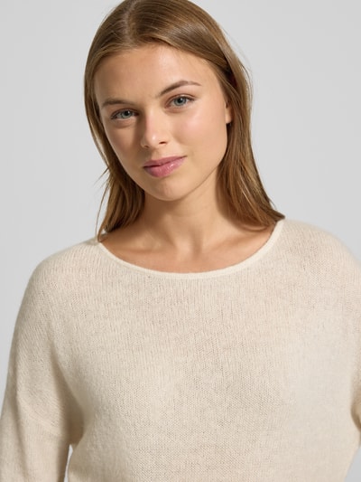 Brax Gebreide pullover met ribboorden, model 'LISA' Offwhite - 3