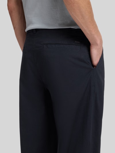 BOSS Orange Straight Fit Chino aus Baumwoll-Mix Modell ''CHINO_ST_PLEATED_1'' Marine 3