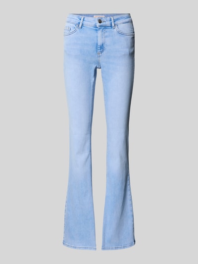 Produktfoto, Flared Fit Jeans aus katoenmix Model 'BLUSH' van ONLY, look: effen, pasvorm: flared fit, mid waist, labelpatch, riemlussen, knoop- en ritssluiting, 5-pocketmodel, materiaal: katoenmix