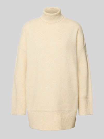 VERO MODA Relaxed Fit Rollkragenpullover mit Woll-Anteil Modell 'AQUARIUS' Ecru 2