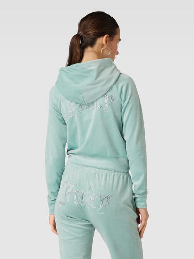 Juicy Couture Sweatjack met capuchon, model 'MADISON' Rietgroen - 5