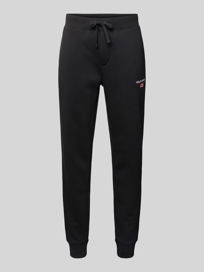 Polo Sport Slim fit sweatpants met labelstitching Zwart - 2