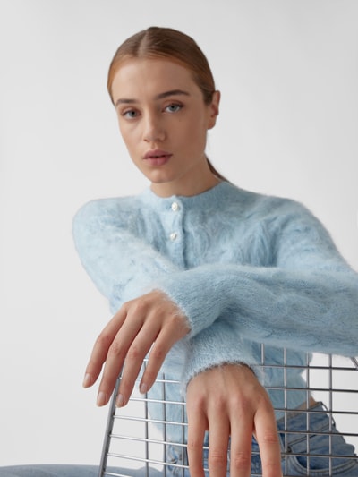 Paco Rabanne Strickjacke mit softer Optik  Hellblau 6