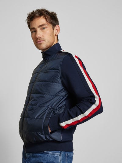 HECHTER PARIS Sweatjacke mit Label-Stitching Marine 3