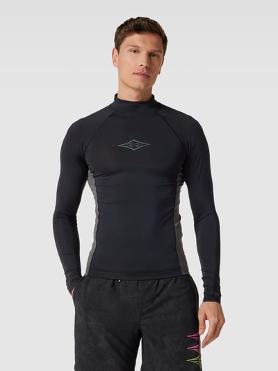 Billabong Performance fit shirt met lange mouwen en labelprint, model 'BAH' Zwart - 4