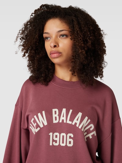 New Balance Sweatshirt met labelprint Donkerrood - 3