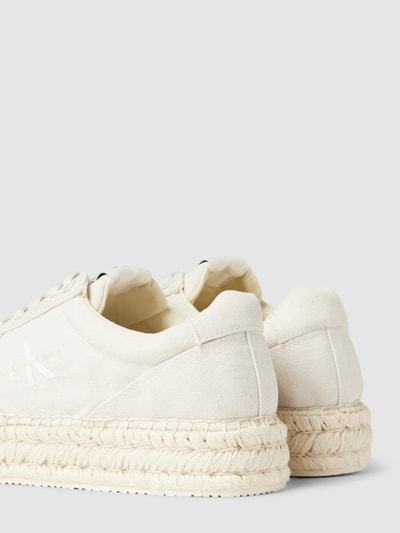 Calvin Klein Jeans Espadryle z nadrukiem z logo Beżowy 2