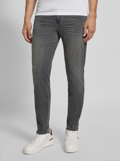 BOSS Orange Slim Fit Jeans aus Baumwoll-Mix Modell 'ONYX BO' Dunkelgrau 4